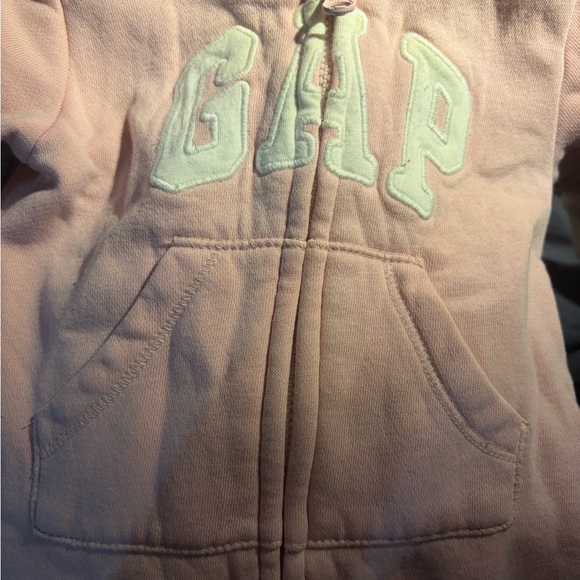 GAP Light Pink Baby Hooded Onesie - Picture 4 of 5